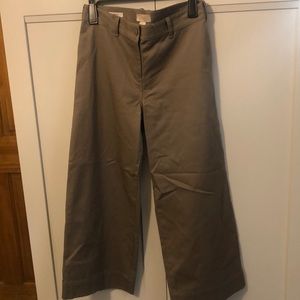 Loft Wide Leg Ankle Cropped Career Pants Wm Sz 2